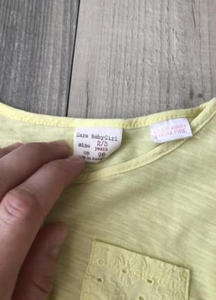 Літній комбінезон дитячий для дівчинки zara 2-3 роки 98 см жовтий2 фото