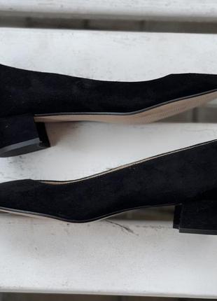 Замшеві чорні класичні ,офісні туфлі, балетки італія minelli5 фото