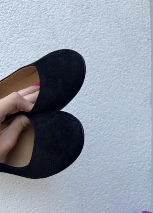 Замшеві чорні класичні ,офісні туфлі, балетки італія minelli7 фото