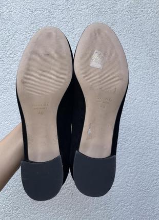 Замшеві чорні класичні ,офісні туфлі, балетки італія minelli6 фото