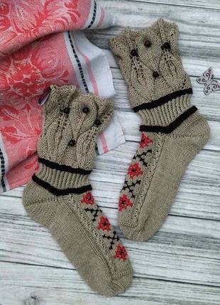 Носки с вышивкой для подарка за границу - носки для подарка - красивые женские носочки1 фото