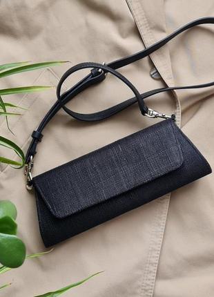 Стильная сумка клатч черная женская сумка через плечо черная сумка кросс боди маленькая сумка черная