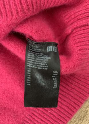 Шерстяной розовый свитер uniqlo4 фото