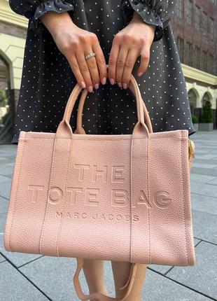 Женская розовая сумка шоппер tote из экокожи люксового качества