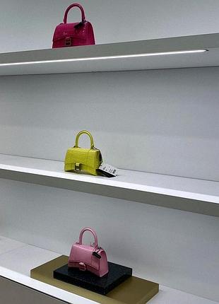 Шикарна яскрава мікро сумочка вичинка шкіри під крокодил balenciaga