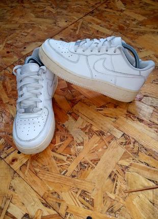 Кожаные кроссовки крассовки nike air force 11 фото