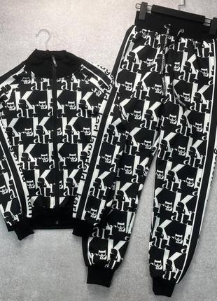 🩷есть наложка 💗 lux качество💗 женский спортивный костюм "karl lagerfeld"💗кофта+штани