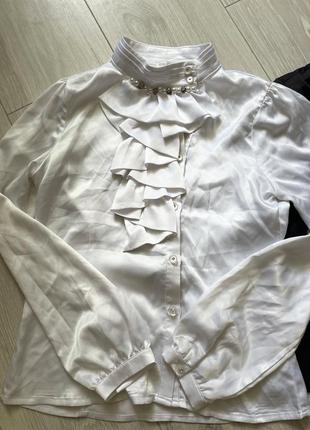 Блуза атласна біла 146р colabear