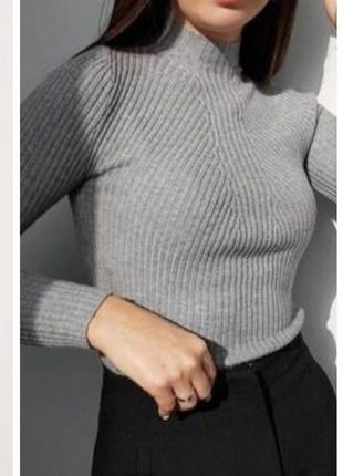 Трикотажный гольф водолазка реглан zara mango h&m