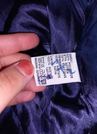 Синий  винтажный жилет из костюмной ткани 46 размер9 фото