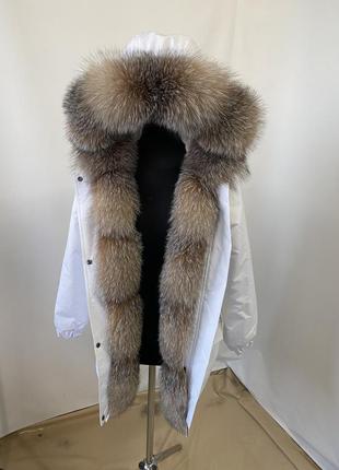 Женская зимняя куртка паркас мехом блюфрост с 44 по 58