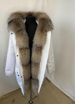 Женская зимняя куртка паркас мехом блюфрост с 44 по 582 фото