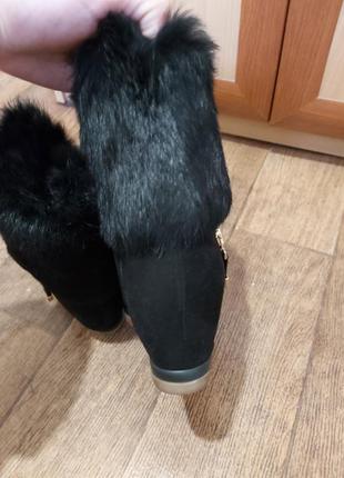 Ботинки с мехом кролика 23- 23,5 см4 фото