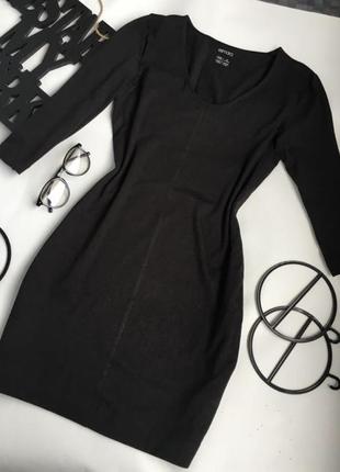 Черное базовое платье по фигуре/ платье футляр