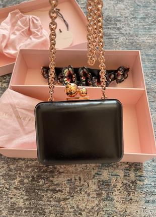 Шкіряний клатч sophia webster black & rainbow vivi butterfly box bag