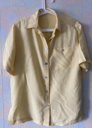 Винтажная шелковая блузка оверсайз italy1 фото