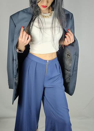 Кюлоты синие палаццо широкие штани george