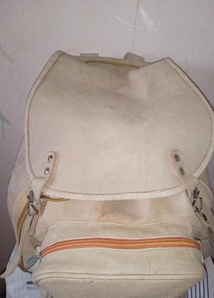 Рюкзак шкipяний великий ,майже новий,з англii1 фото