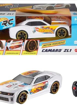 Большая машинка камара на р/у hot wheels rc white zl1 camaro, оригинал