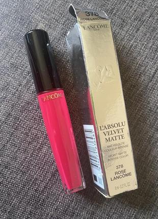 Lancome l ́absolu velvet matte матовий блиск для губ no378, оригінал1 фото