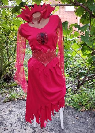Жіночий карнавальний костюм на гелоуїн, кісточки диявола ґудзика