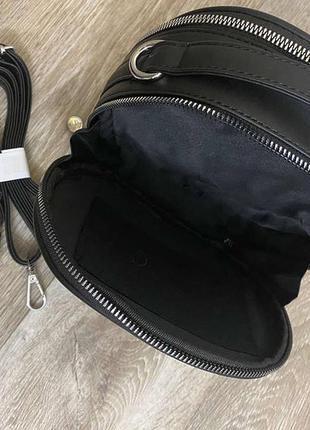 Женские мини сумка маленькая сумочка клатч черная под рептилию (0623)5 фото