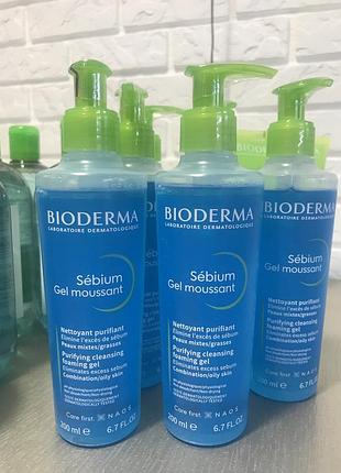 Очищуючий гель bioderma sebium gel moussant 200ml