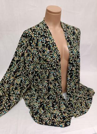 Кардиган жакет накидка в цветочный принт kim&co 7xl/6xl/5xl