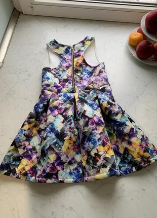 Стильное пышное нарядное платье с кармашками tu на 7-8 лет2 фото