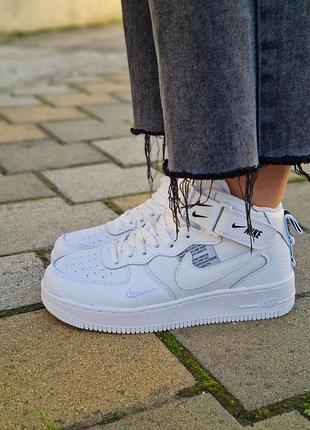 Кросівки nike air force 1 ‘07 mid lv8 utility white 🤍