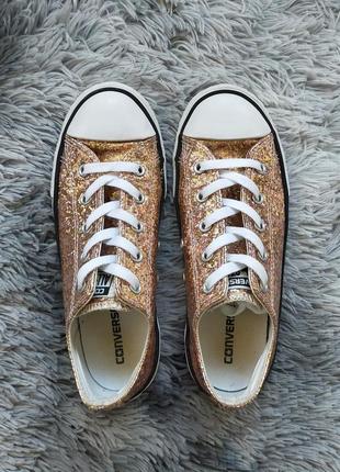 Кеди з блискітками converse all star