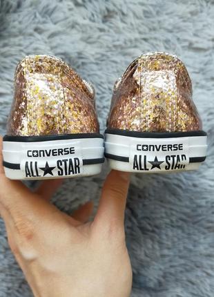 Кеди з блискітками converse all star3 фото