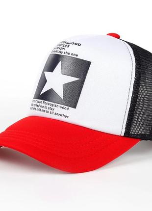 Кепка тракер звезда (star) с сеточкой черная, унисекс wuke one size10 фото