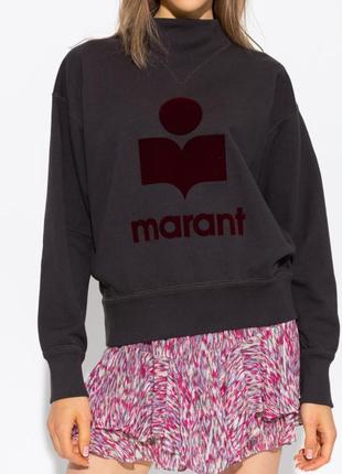 Isabel marant хлопковый свитшот с высоким горлом6 фото