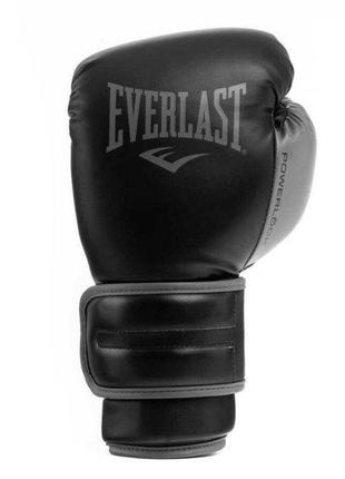 Боксерские перчатки everlast powerlock training gloves черный 10 унций (870310-70-8)2 фото