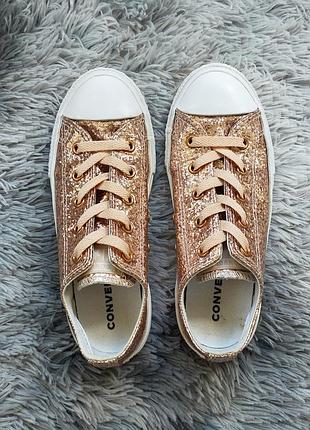 Кеди з блискітками converse all star