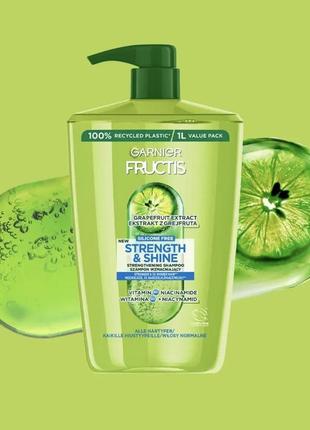 Garnier fructis зміцнювальний шампунь для сили та блиску для всіх типів волосся, блискучого й ослабленого, 1001 фото