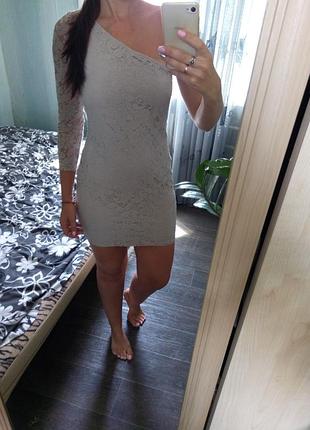 Красивое кружевное нарядное платье zara размер с-м