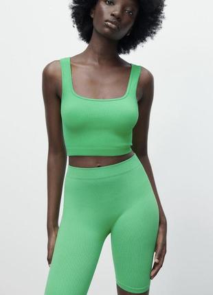 Зеленые велосипедки zara