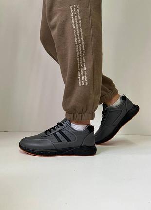 Кроссовки кожаные черные 41-46