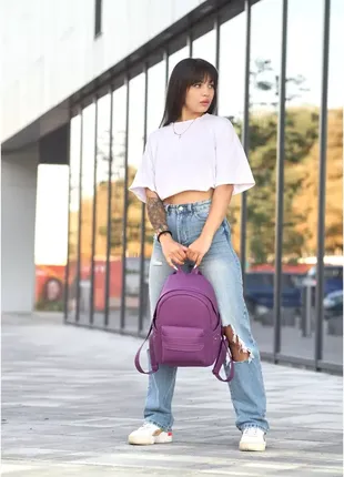Женский рюкзак фиолетовый5 фото