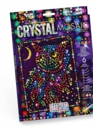 Мозаика из цветных кристаллов: crystal mosaic crm-01-06 сова 21х30 см tm danko toys (1/10)