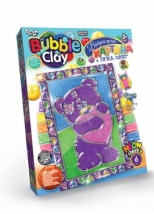 Вітражна картина  bubble clay з кулькового пластиліну bbc-02-04 ведмежа+ліпка (1/18) дт