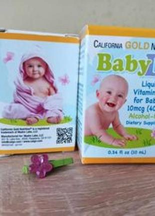 Baby d3 california gold nutrition дитячий вітамін д3