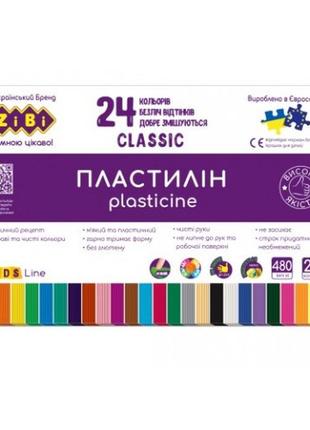 Пластилін zibi 24 кол 6236 classic 480г (1/10)