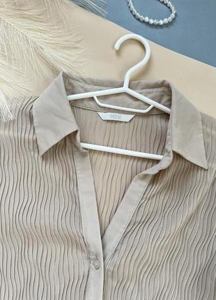 Безежная рубашка рубашка рубашка бдрапировка стильная блуза топ3 фото