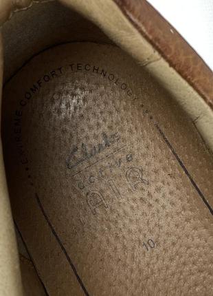 Шкіряні кросівки clark’s clarks air active оригінал коричневі розмір uk10 45 класичні чоловічі7 фото