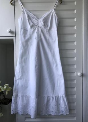100% хлопок. белое легкое платье натуральное на лето2 фото