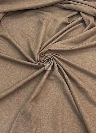 Двусторонний лен для штор california v 7 однотонная шторная ткань, песочный цвет2 фото