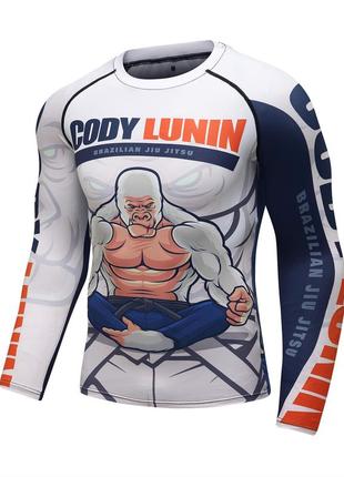 Рашгард (лонгслів) bjj monkey компресійний для чоловіків для занять спортом (mma кікбоксинг спортзал біг) - м
